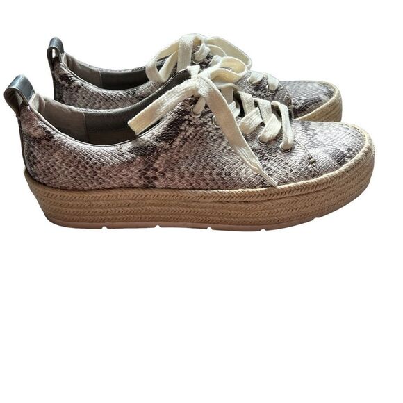 Treasure & Bond Payge Platform Espadrille Lace-Up Sneakers Womens 9M Snake Print - Picture 2 of 7
